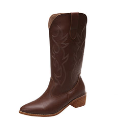 Retro Cut Below The Knee Knight Boots Mid-calf