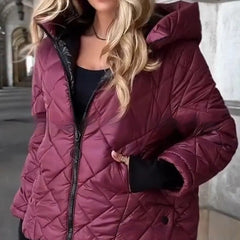 Women's Lightweight Warm Short Type Hooded Puffer Jacket