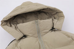 Long Below The Knee Hooded Cotton puffer Jacket Male