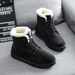 Flat-heel Student Short Lace-up Women Boots