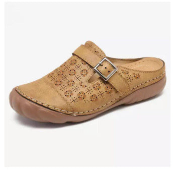 Women's Slippers Large Size Baotou Half-support Women's Shoes Sandals Women