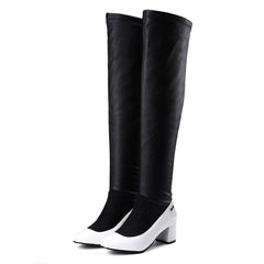 Stretch boots over the knee heel single boot sleeve