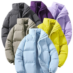 Cotton-padded Coat Stand Collar Cotton-padded Puffer Jacket Couple Wear Warm