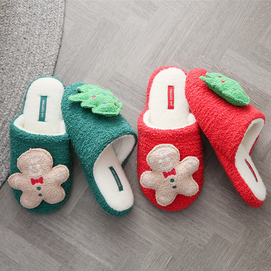 Autumn And Winter  Soft Christmas Warm Home Slippers