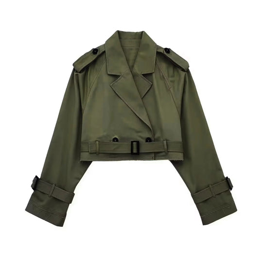 European And American Style Women's Short Cut Windbreaker