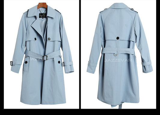Fashion Women's Casual   Trench Coat Brief Business Formal Outwear With Belt