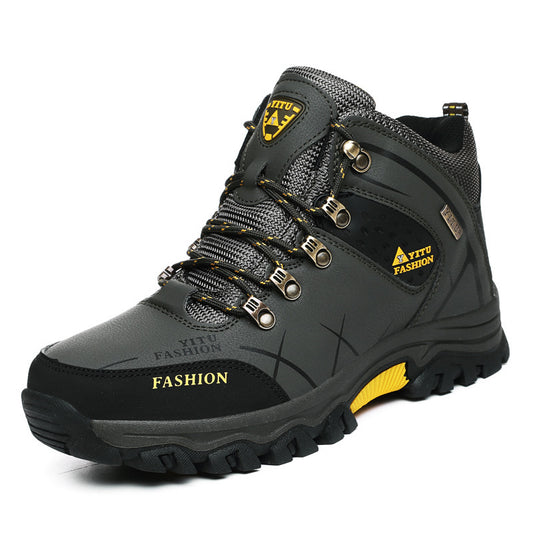 High-top plus velvet outdoor hiking shoes
