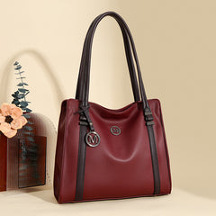 Women's genuine leather large capacity tote bag - view 3