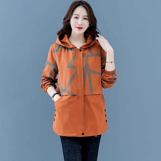Style Large Size Windbreaker For Autumn Coat