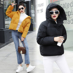 Hooded Loose Down Padded Bread-Style Coat For Petite Figures