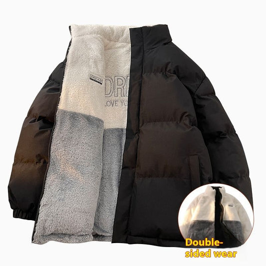 Reversible Cotton puffer Coat Loose Thick Warm-keeping Cotton Clothing