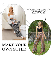 Wide-leg Pants - Skirt Printed With Pink Vintage Flowers