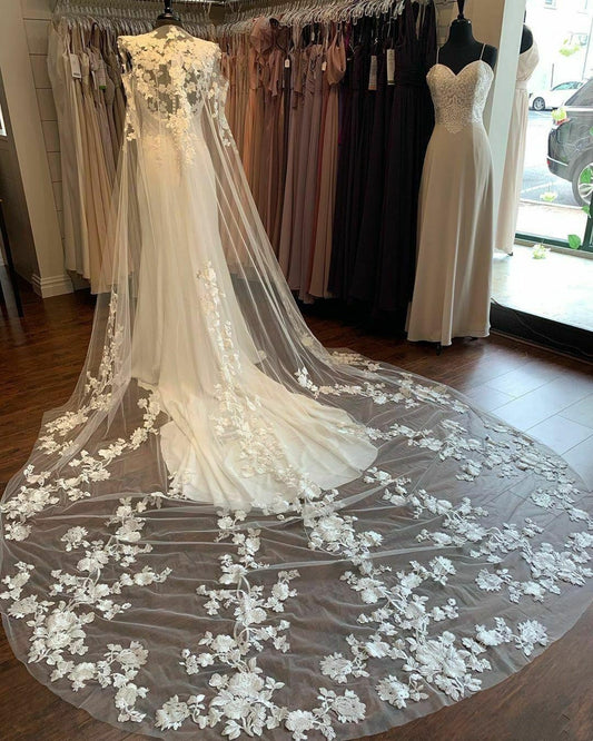 Bridal Wedding Dress White Long Shawl