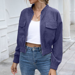 Casual leather jacket in autumn and winter