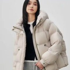 Fashion Hooded Warm Short Cotton Puffer Jacket Women