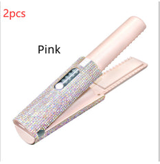 Electric USB Hair Straightening Brush Straightener Brush Multifunctional Comb Straightening Styler Hair Curler