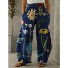 Printed 3D Irregular Wide-leg Pants Casual Wide-leg Trousers