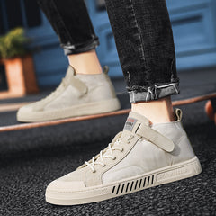 Men's high-top canvas shoes