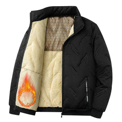 Graphene-design Cotton Coat Winter Warm Thickened Fleece Jacket Fashion Casual Mens Clothing