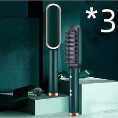 2 In 1 Hair Straightener Hot Comb Negative Ion Curling Tong Dual-purpose Electric Hair Brush