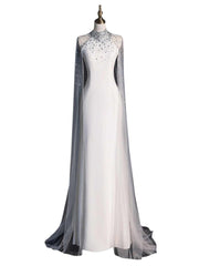 Light Wedding Dress White Satin Fishtail Bridal Morning Gown