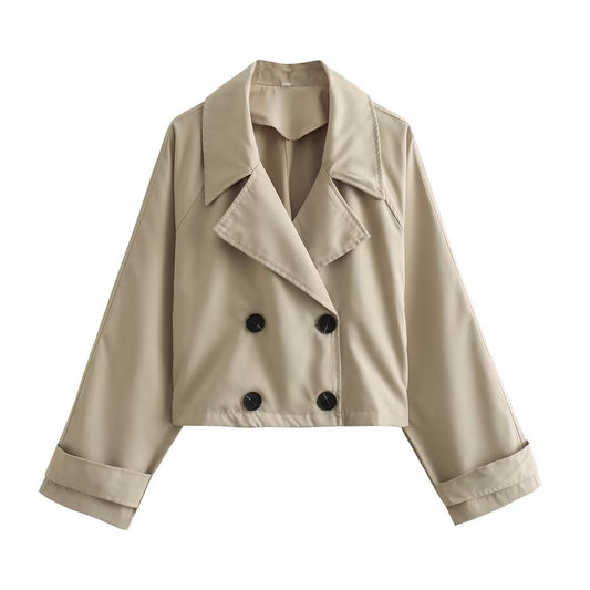 Women's Trench Coat Short Jacket