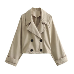 Women's Trench Coat Short Jacket