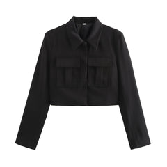 Double Pocket Coat Top Pants Suit Women