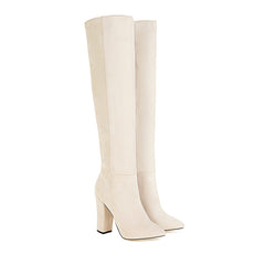 Mid-heel Round Toe Size Suede Knee-length Women's Boots – view 2