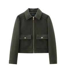 Women's Zipper  Soft Jacket Coat