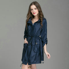 Men's And Women's Japanese Style Autumn  Winter Windbreaker With Foldable Cuffs