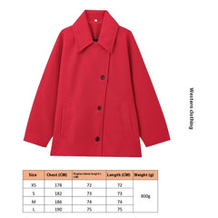 Blended Short Loose Overcoat Coat