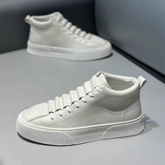 Male Leather High-top Platform Casual Shoes