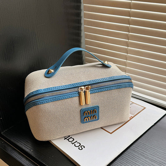 Retro Tile Cosmetic Bag Large Capacity Portable Portable Cosmetics