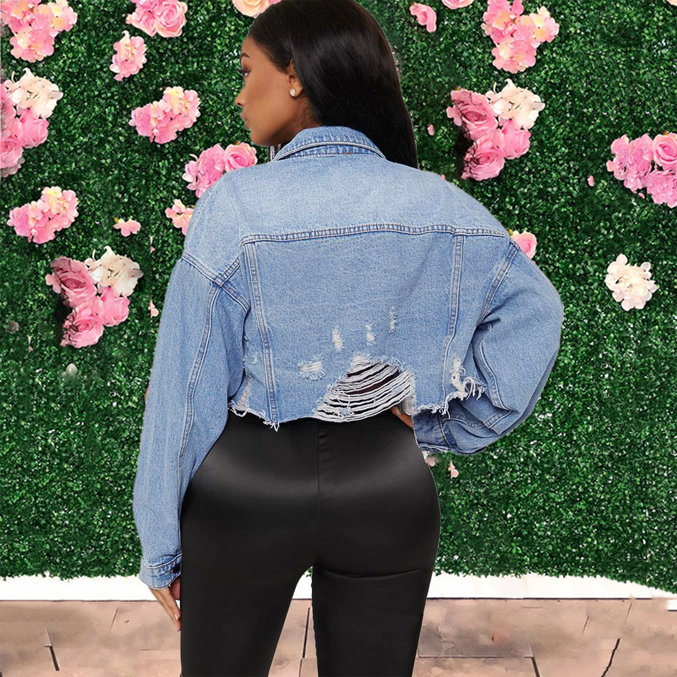 Ripped Denim Jacket – view 3