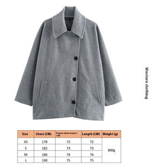 Blended Short Loose Overcoat Coat