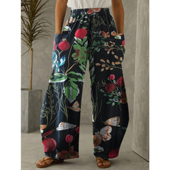 Printed 3D Irregular Wide-leg Pants Casual Wide-leg Trousers
