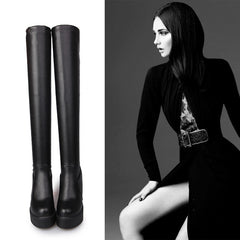Long Tube Over The Knee Boots Women's Shoes With Thick-soled Inner Height – view 3