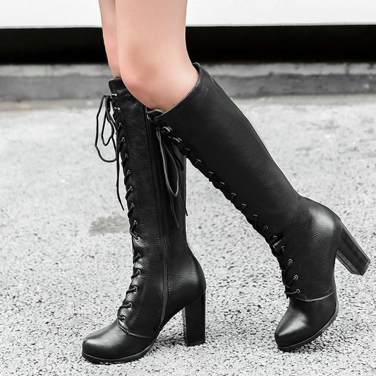 Women's Boots Foreign Trade Thick Heel Winter