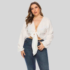 Women's Bow Tie Tube Top Sexy Blouse