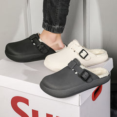 Autumn And Winter Eva Soft Bottom Home Travel Fleece-lined Slippers