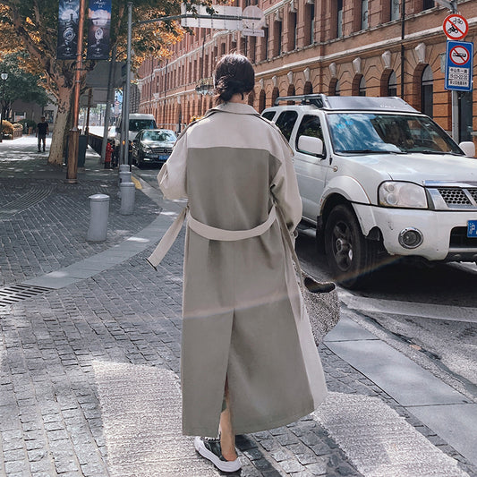 Women's Loose Coat Mid-length Casual Windbreaker Jacket