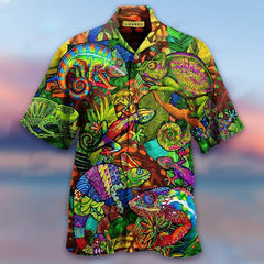 Casual Short Sleeve Loose Shirt 3D Printed Cardigan