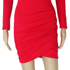 Deep V backless autumn and winter new dress