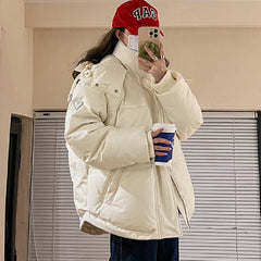 Winter Female With Hearts Short Down Jacket Coat