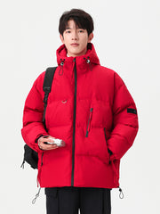 Multi-Color Warm Thickened Casual Youth Vitality Hooded Cotton-padded puffer Coat