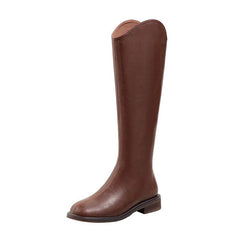 Soft Leather Boots Are Below The Knee