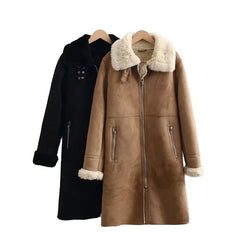 Women's European And American Style Casual Long Cotton Coat