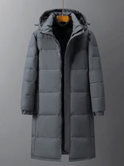 Mid-length Couple Men's And Women's Winter Down Hooded Jacket