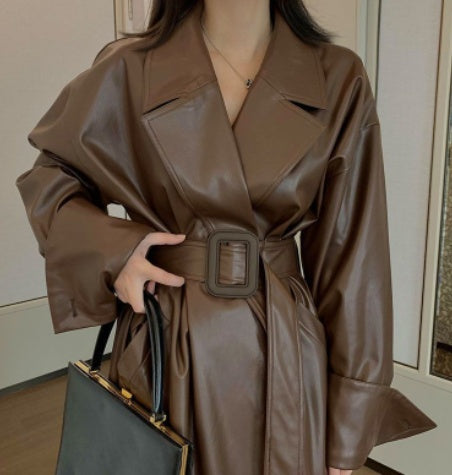Autumn And Winter Women's Leather Clothing